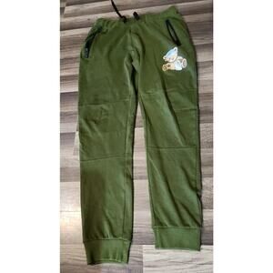 Solid Basics Joggers With Robot Teddy Bear Accent Size Medium. 1293